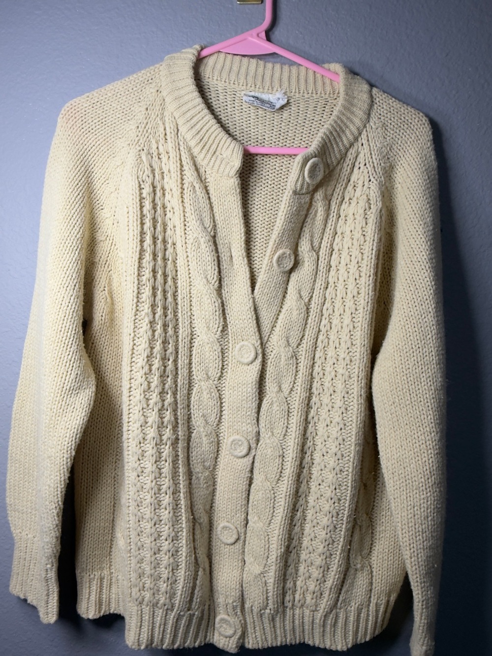 Vintage Kmart Cable Knit Cardigan Sweater